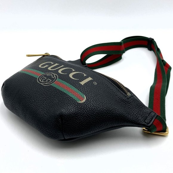 GUCCI Black Leather Fanny Pack - Picture 3 of 8